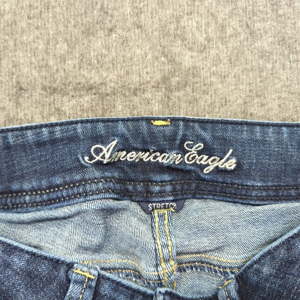 American Eagle Jeans Womens 8‎ Blue Original Boot Cut Stretch Faded Western